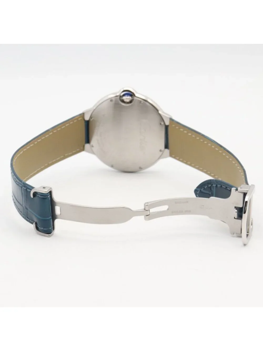 Cartier Watch Baron Blue Stainless Steel
